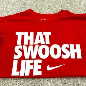 Lot of 4 Nike Dri-Fit shirts. Size Medium. 3 black, 1 red.